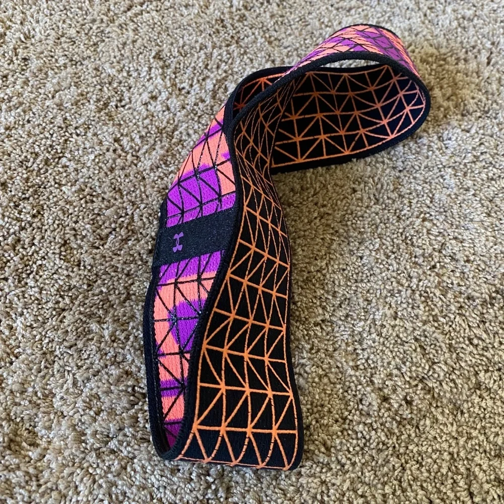 Under Armour Purple and Pink Geometric Elastic Workout Headband
